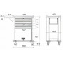 STANLEY Roller Cabinet, Model:99-069 + Accessories (135 pcs) + Foam Cut