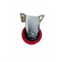 Industrial duty pressed steel fixed bracket with Polyurethane tread mould on PP centre wheel