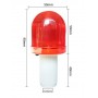 Traffic Cone Safety Strobe Emergency LED Road Light Warning Lamp (No battery)