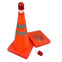 55cm Portable Safety Cone Flexible Collapsible Multi-Purpose Pop Up Safety Cone with Light