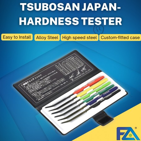 TSUBOSAN Japan-Hardness Tester Checker File HRC40-HRC65 Set of 6