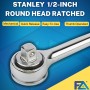 Stanley Hand Tools 87-720 1/2-Inch Round Head Quick Release Ratchet