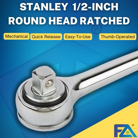 Stanley Hand Tools 87-720 1/2-Inch Round Head Quick Release Ratchet