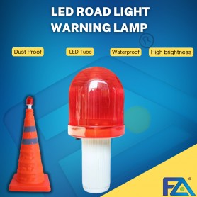 Traffic Cone Safety Strobe Emergency LED Road Light Warning Lamp (No battery)