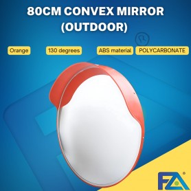 80CM CONVEX MIRROR OUTDOOR POLYCARBONATE TRAFFIC SAFETY ROAD SAFETY WIDE ANGLE CORNER MIRROR