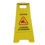 Safety floor sign with printing words